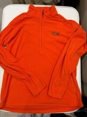 Mountain Hardwear Half Zip Fleece Jacket Men’s Large Orange